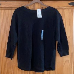 Uniqlo 3/4 Sleeve Neck Waffle Crew Neck T